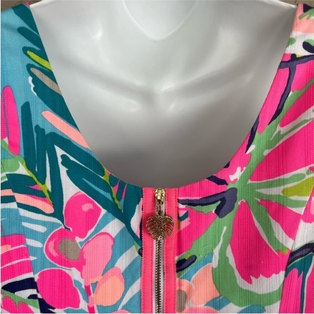 Lilly Pulitzer Cathy Shift Dress Exotic Garden Print Sleeveless 0 - Picture 4 of 12